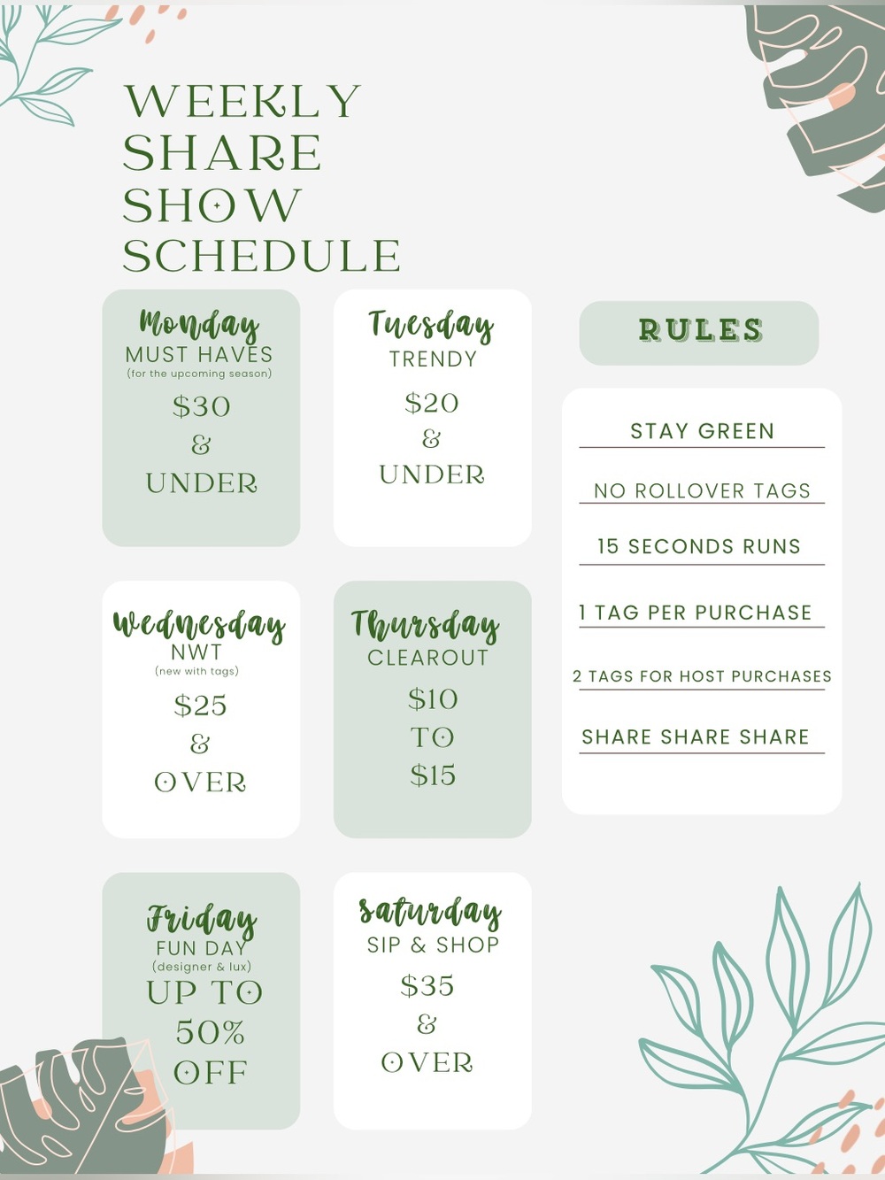 Wornbyana show schedule